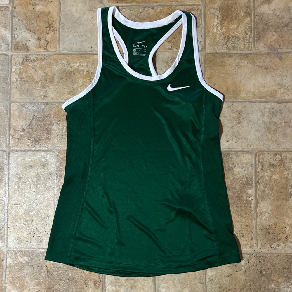 Nike Forest Green Tank with White Accents